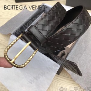 BV皮帶-04-1 原單 新款金扣 手工編織皮帶