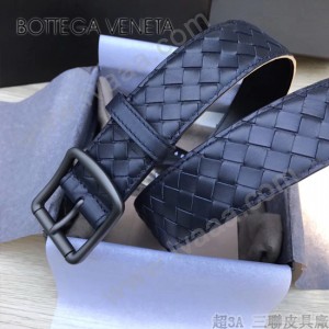 BV皮帶-09 原單 新款針扣 男士純手工編織皮帶