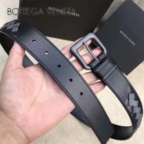 BV皮帶-10 原單 新款針扣 男士純手工編織皮帶 拼色