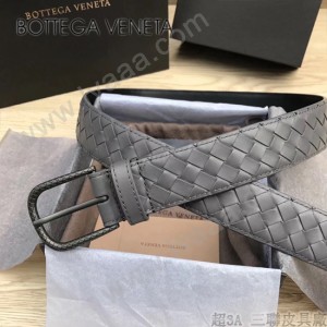 BV皮帶-29-1 原單  新款镍色扣头 手工編織皮帶  低調奢華的典範