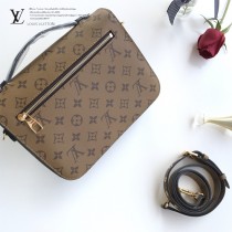 LV-M40465 路易威登新款原版皮Meties經典拼色郵差包