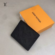 LV-M62901 路易威登新款原版皮黑色短夾