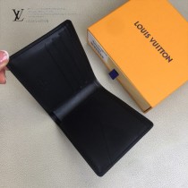 LV-M62901 路易威登新款原版皮黑色短夾