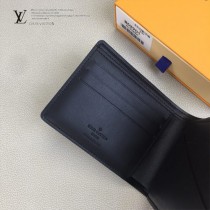 LV-M62901 路易威登新款原版皮黑色短夾