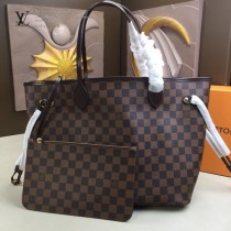 LV-N41358 路易威登新款原版皮Neverfull經典手袋