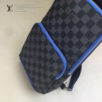 LV-N41719 路易威登新款原版皮Avenue黑格胸包