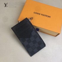 LV-M64038 路易威登新款原版皮黑格零錢卡片包