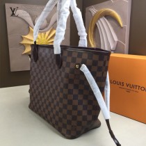 LV-N41358 路易威登新款原版皮Neverfull經典手袋