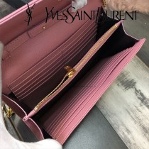YSL-377828-010 聖邏蘭新款原版皮球紋黑扣信封包