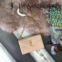 YSL-377828-06 聖邏蘭新款原版皮球紋黑扣信封包