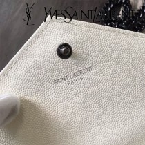 YSL-377828-01 聖邏蘭新款原版皮球紋黑扣信封包