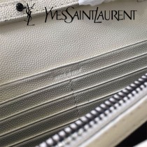 YSL-377828-01 聖邏蘭新款原版皮球紋黑扣信封包