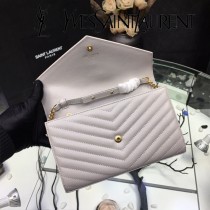 YSL-377828-03 聖邏蘭新款原版皮球紋黑扣信封包