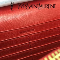 YSL-377828-08 聖邏蘭新款原版皮球紋黑扣信封包