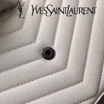 YSL-377828-01 聖邏蘭新款原版皮球紋黑扣信封包