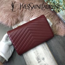 YSL-377828-09 聖邏蘭新款原版皮球紋黑扣信封包