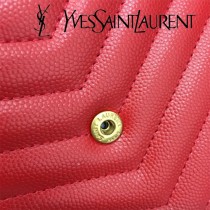YSL-377828-08 聖邏蘭新款原版皮球紋黑扣信封包