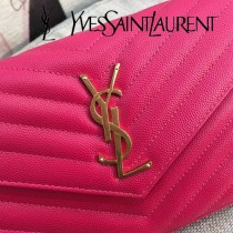 YSL-377828-05 聖邏蘭新款原版皮球紋黑扣信封包