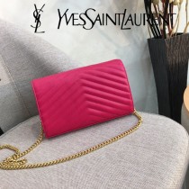 YSL-377828-04 聖邏蘭新款原版皮球紋黑扣信封包