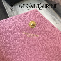 YSL-377828-010 聖邏蘭新款原版皮球紋黑扣信封包