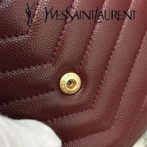 YSL-377828-09 聖邏蘭新款原版皮球紋黑扣信封包