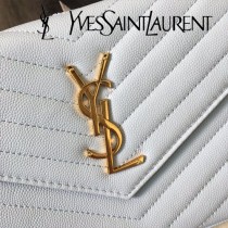 YSL-377828-07 聖邏蘭新款原版皮球紋黑扣信封包