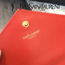YSL-377828-08 聖邏蘭新款原版皮球紋黑扣信封包