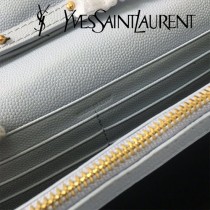 YSL-377828-07 聖邏蘭新款原版皮球紋黑扣信封包
