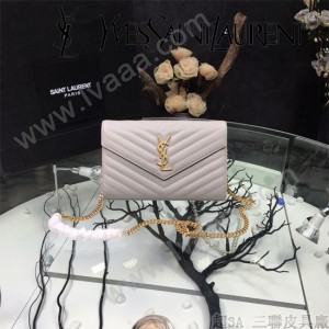 YSL-377828-03 聖邏蘭新款原版皮球紋黑扣信封包