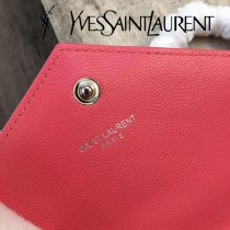 YSL-377828-018 聖邏蘭新款原版皮球紋銀扣信封包