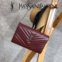 YSL-377828-019  聖邏蘭新款原版皮球紋銀扣信封包