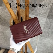 YSL-377828-019  聖邏蘭新款原版皮球紋銀扣信封包