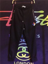 2018春季新品潮牌OFF-White 七彩色薄款棉裤运动卫裤男女情侣款束脚长裤