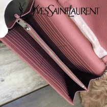 YSL-377828-016 聖邏蘭新款原版皮球紋銀扣信封包