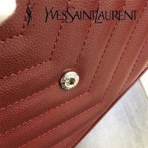 YSL-377828-019  聖邏蘭新款原版皮球紋銀扣信封包