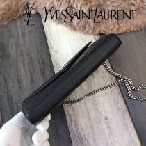 YSL-377828-012 聖邏蘭新款原版皮球紋銀扣信封包