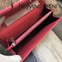 YSL-377828-018 聖邏蘭新款原版皮球紋銀扣信封包