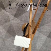 YSL-377828-014 聖邏蘭新款原版皮球紋銀扣信封包