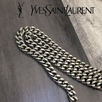 YSL-377828-018 聖邏蘭新款原版皮球紋銀扣信封包
