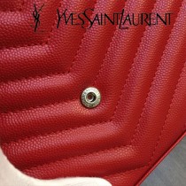 YSL-377828-017 聖邏蘭新款原版皮球紋銀扣信封包