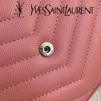 YSL-377828-016 聖邏蘭新款原版皮球紋銀扣信封包