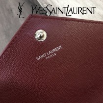 YSL-377828-019  聖邏蘭新款原版皮球紋銀扣信封包