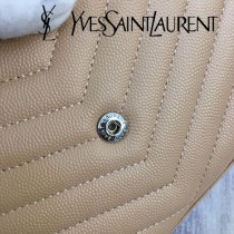 YSL-377828-015 聖邏蘭新款原版皮球紋銀扣信封包