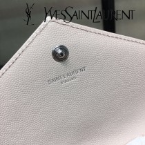 YSL-377828-011 聖邏蘭新款原版皮球紋銀扣信封包