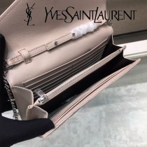 YSL-377828-011 聖邏蘭新款原版皮球紋銀扣信封包