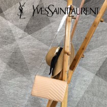YSL-377828-015 聖邏蘭新款原版皮球紋銀扣信封包