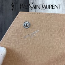 YSL-377828-015 聖邏蘭新款原版皮球紋銀扣信封包