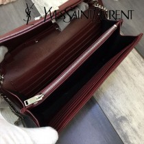 YSL-377828-019  聖邏蘭新款原版皮球紋銀扣信封包