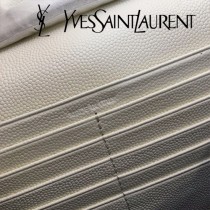 YSL-377828-014 聖邏蘭新款原版皮球紋銀扣信封包