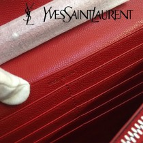 YSL-377828-017 聖邏蘭新款原版皮球紋銀扣信封包